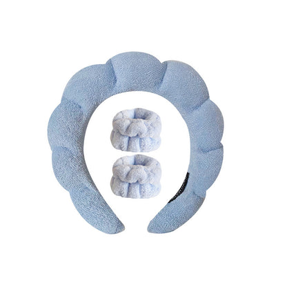 SoftyBand – Conforto absoluto para os seus tratamentos de beleza - Conjunto incluindo 1 bandolete e 2 mangas