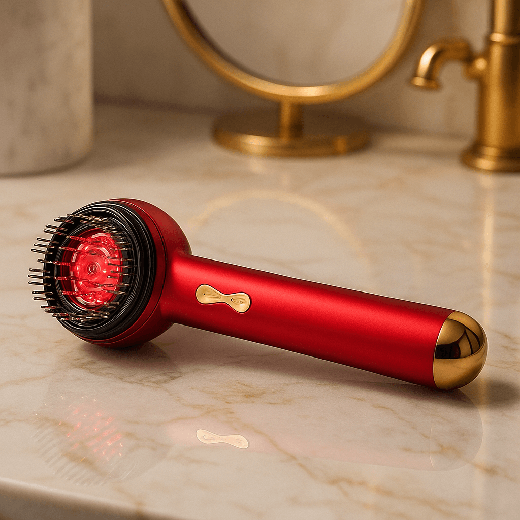 Solévia – La Brosse de massage du Cuir Chevelu EMS & Lumières LED