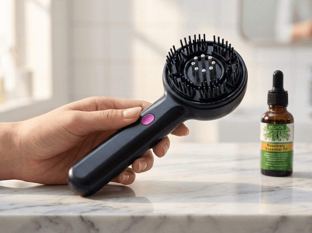 Solevia | Kopfhautmassagegerät · LED · Vibration · Öl-Infusion · Dichteres, Stärkeres Haar
